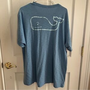 Mens VINEYARD VINES Blue Whale Slub Pocket Tee Size Large